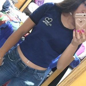 Black and blue t-shirt